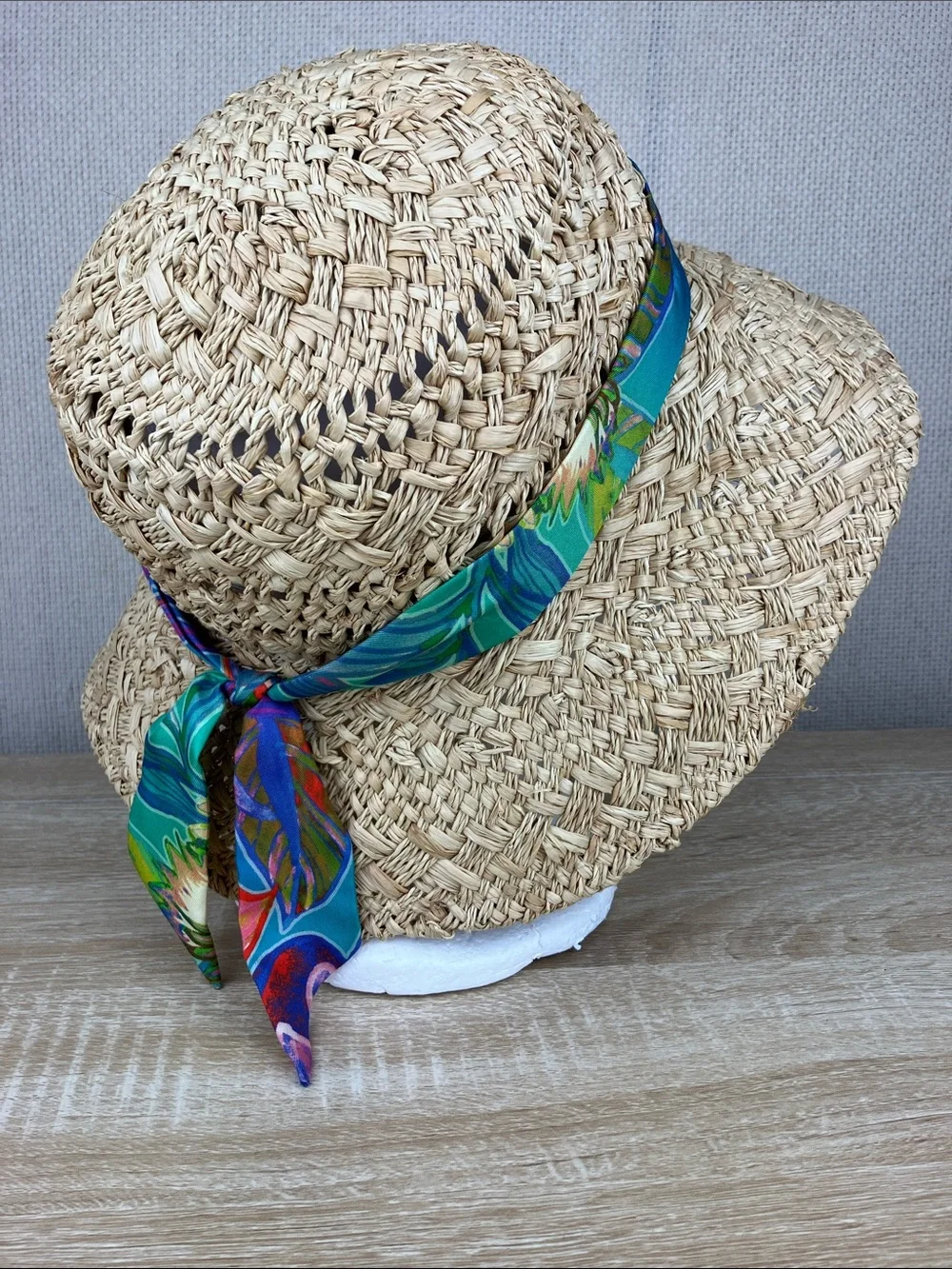 Johnny Was Helena Bucket Straw Hat Scarf